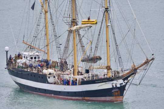 03 April 2021 - 10-53-16

----------------
Tall ship Pelican of London departs from Dartmouth